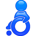 A person in a wheelchair icon